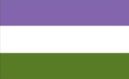 Vinylklistremerke Gender Queer Flagg ca 5 x 7,5 cm